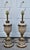 Vintage (1950's) Pair of Tables lamps have a Mid Century Hollywood Regency Style. Made by Stiffel. Brass Enamel Urn Table...