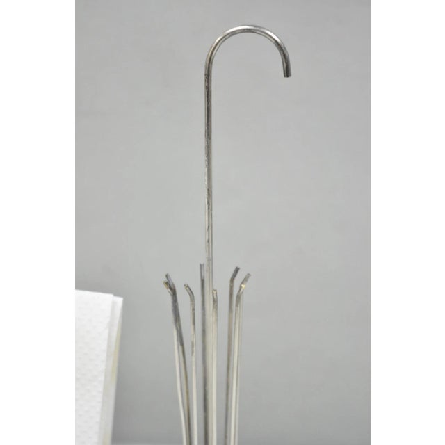 Mid 20th Century Danish Modern Silver Plated Umbrella Cocktail Napkin Holder - a Pair For Sale - Image 4 of 14