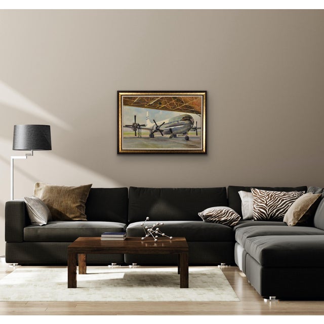 David Shepherd, Boac Boeing 377 Stratocruiser, 1953, Oil on Canvas, Framed For Sale - Image 17 of 18
