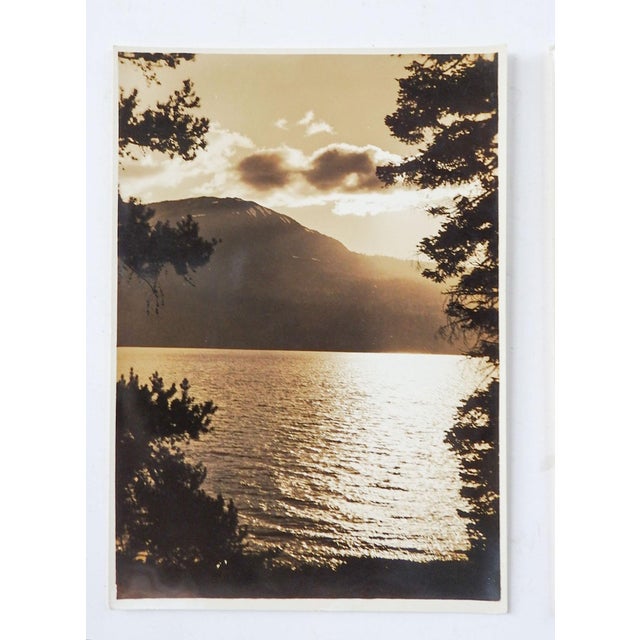 Early 20th Century Sepia Tone Lake Landscape Photographs - A Pair For Sale - Image 4 of 4