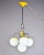 Mid Century Italian Chrome and Yellow Four Light Fixture For Sale - Image 9 of 9