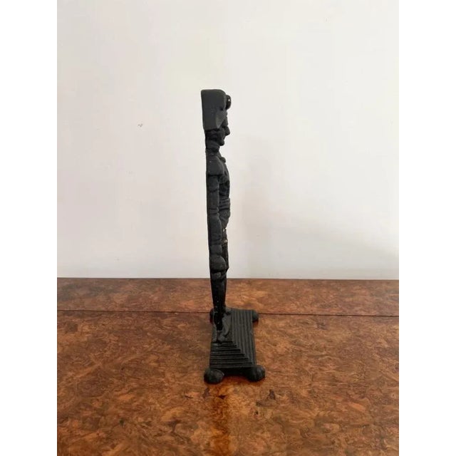 Late 19th Century Antique Victorian Cast Iron Door Stop in the Form of Lord Nelson, 1880s For Sale - Image 5 of 8