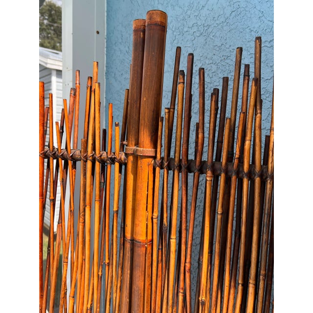 Wood Vintage Bamboo Wall ,Divider For Sale - Image 7 of 12
