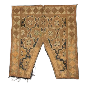 19th Century Islamic Art Ottoman Metallic Threads Arched Fragment Textile