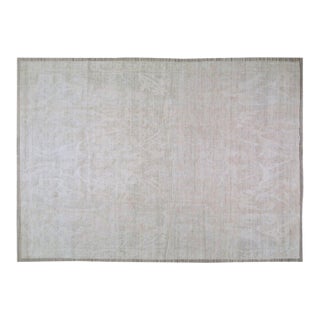 Oushak Hand Knotted Wool Rug, 10'x14'3'' For Sale