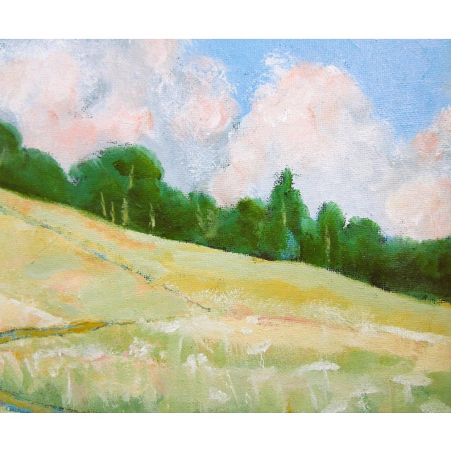 North Hill Sonoma Lynne French 11x14 California Landscape Oil Painting For Sale - Image 4 of 4