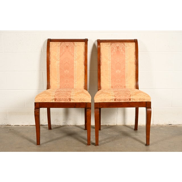 Baker Furniture Style Regency Carved Mahogany Dining Chairs, Pair For Sale - Image 14 of 14