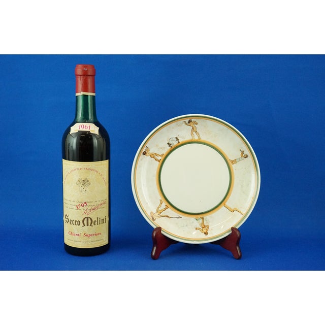 Antique Italian Glazed Ceramic Plate, 1890s For Sale - Image 3 of 16