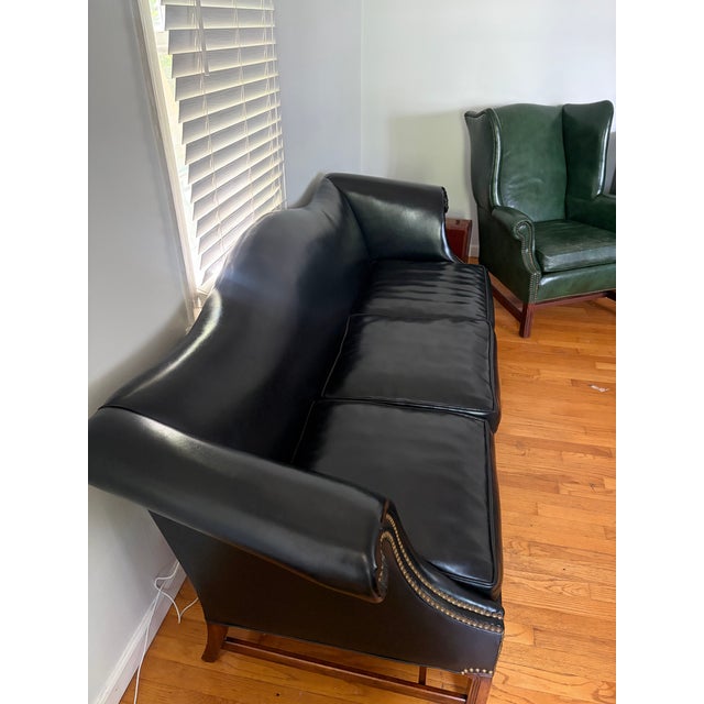 1966 hickory chair company made leather sofa. Mint condition, no wear marks, no stains, simply looks brand new after 60...