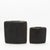 Black Shagreen Vase With Brass Details by R&y Augousti For Sale - Image 8 of 9