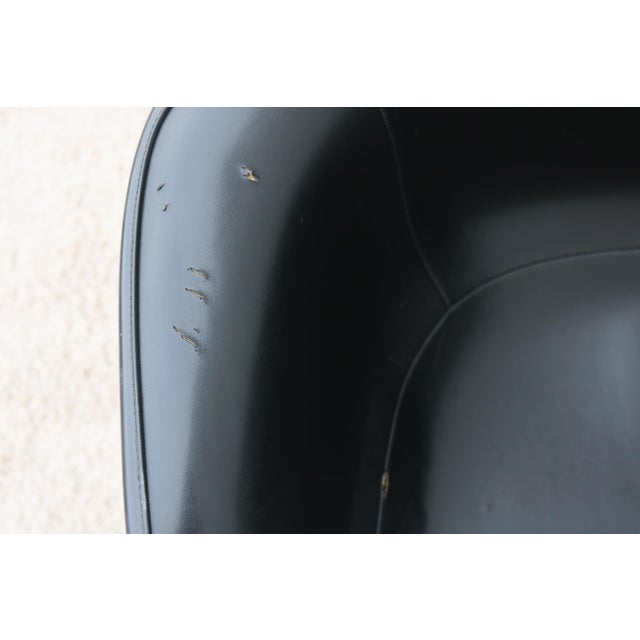 Vintage Mid-Century Modern Herman Miller Eames Molded Fiberglass Black Armchair For Sale - Image 9 of 12