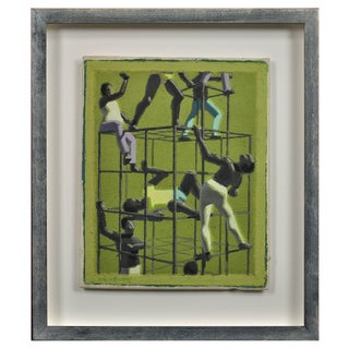 John Newberry, The Climbers, Mid 20th Century, Oil Painting, Framed For Sale