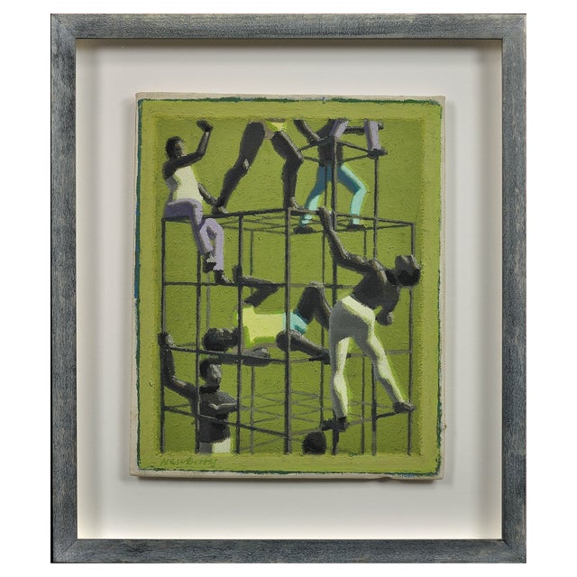 John Newberry, The Climbers, Mid 20th Century, Oil Painting, Framed For Sale