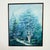 Mid-Century Modern Vintage Signed E. Dutcher Birch Landscape Painting in Blue-Green Tones For Sale - Image 3 of 8