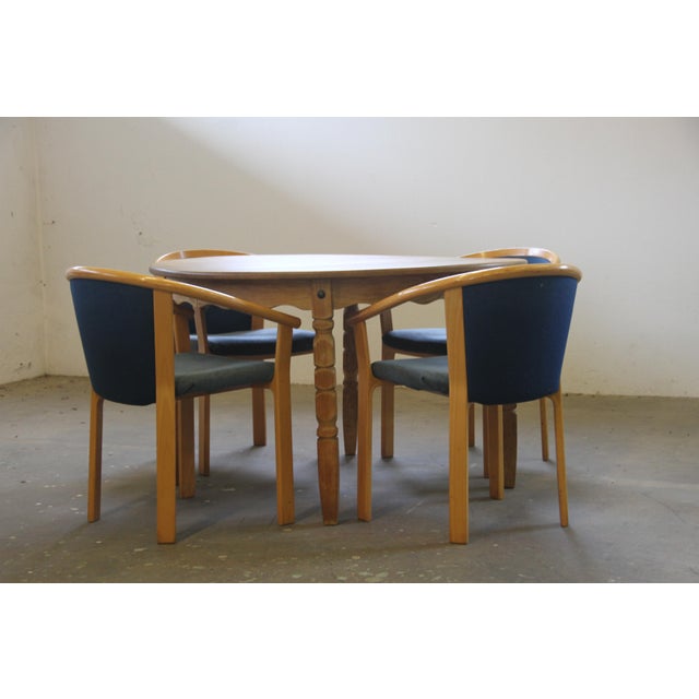 Beech Wood Dining Chairs by Rud Thygesen & Johnny Sørensen for Magnus Olesen, 1980, Set of 4 For Sale - Image 11 of 17