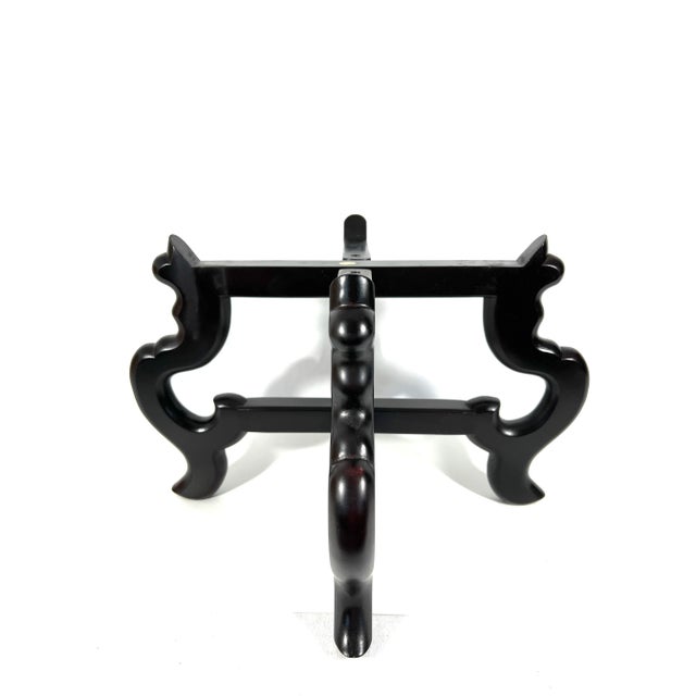 Extremely useful folding dark brown planter stand made in China, probably in the last quarter of the 20th. Century. This...