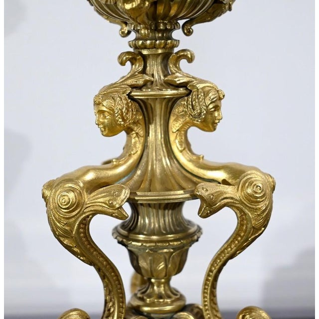 Restauration Gilded Bronze Candelabras, Early 19th Century, Set of 2 For Sale - Image 14 of 18