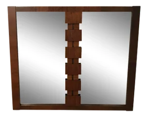 Vintage Brutalist Mirror by Lane Furniture Company