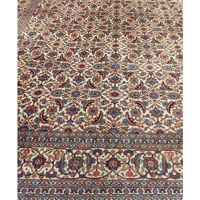 1940s Vintage Circa 1940 Mahal Hand Woven Rug 9'8 X 12'7 For Sale - Image 5 of 8