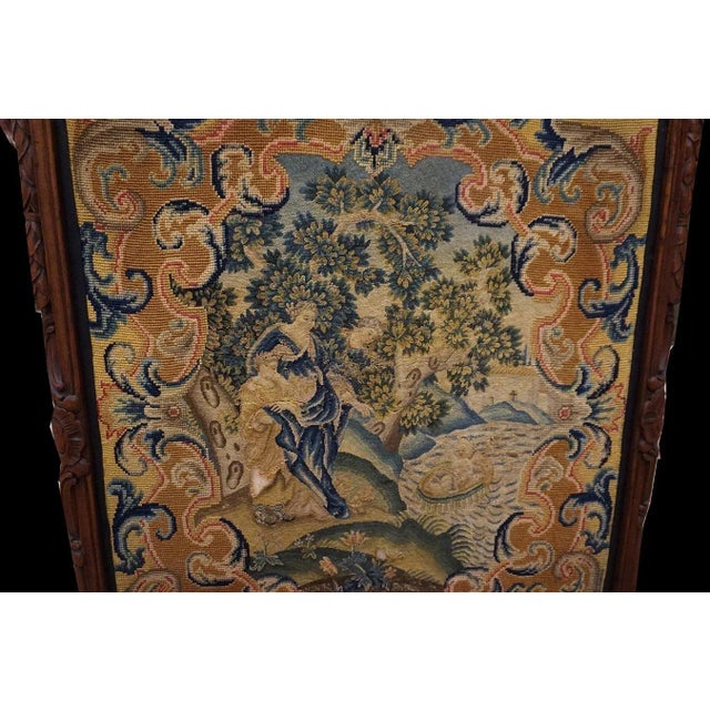 Mid-18th Century English Biblical Needlepoint With Story of Moses Beingby Bithiah in the Nile. For Sale In New York - Image 6 of 12