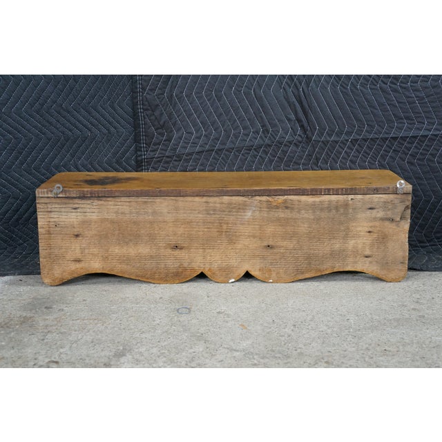 20th Century Victorian Eastlake Revival Carved Oak Wall Shelf Mantel Display 35" For Sale - Image 13 of 16