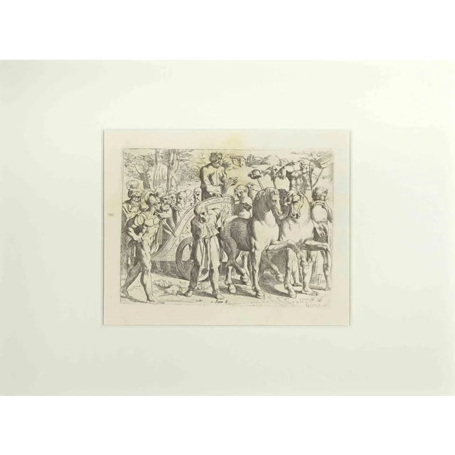 Giovanni Lanfranco, Samuel 8, Old Testament Story, Etching, 1607 For Sale