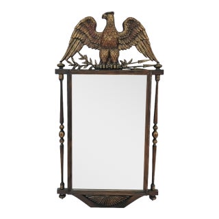 Rare Grand Scale 43" Mid-Century American Federal Eagle Mirror by Burwood For Sale