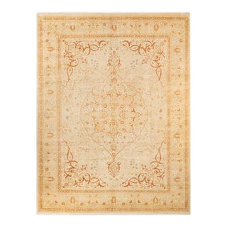 Mogul, One-of-a-Kind Hand-Knotted Area Rug - Ivory, 8' 10" x 11' 9" For Sale