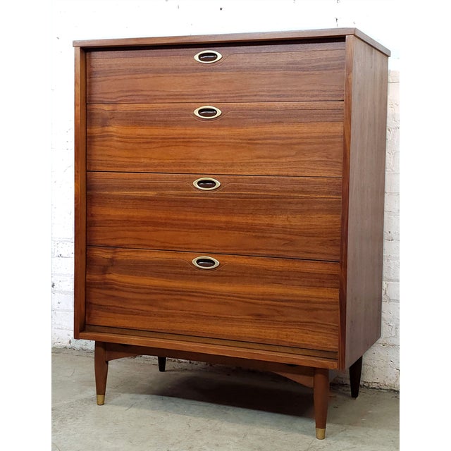 1960s Slick Restored Original Mid Century Modern Dresser Set, Mainline by Hooker Furniture For Sale - Image 16 of 18