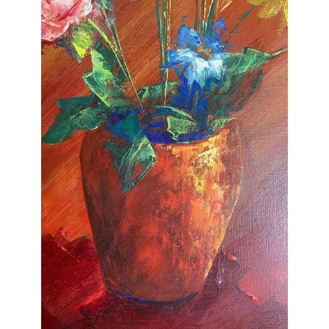 1960s Georges De Marco, Floral Still Life, 1960s, Oil Painting on Canvas, Framed For Sale - Image 5 of 10
