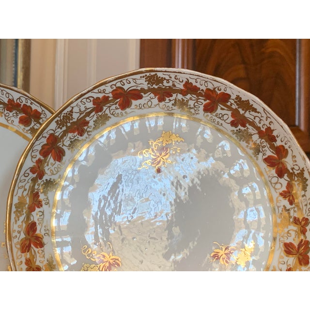 English Derby Grape Vine Pattern Porcelain Plates, Ca. 1810 - A Pair For Sale - Image 13 of 16
