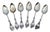 Silver Coffee Spoons with Floral Reliefs, Set of 6 For Sale