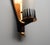 1950s Italian Bronze and Black-Lacquered Steel Wall Sconce with Opaline Glass, 1950s For Sale - Image 5 of 9