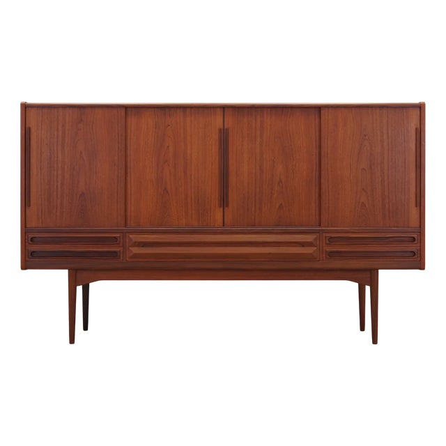 Danish Teak Highboard, 1960s For Sale