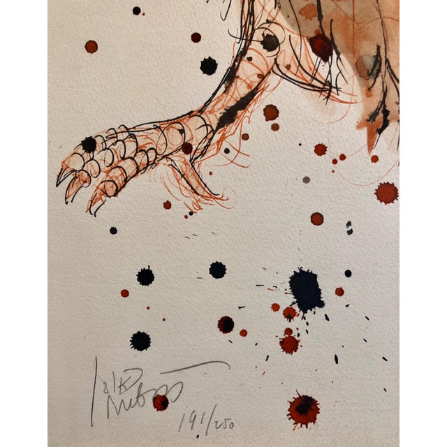 Modern Reuven Rubin, Modern Israeli Lithograph Reuven Rubin Views Of Israel Judaica Crowing Rooster, 1960 For Sale - Image 3 of 7