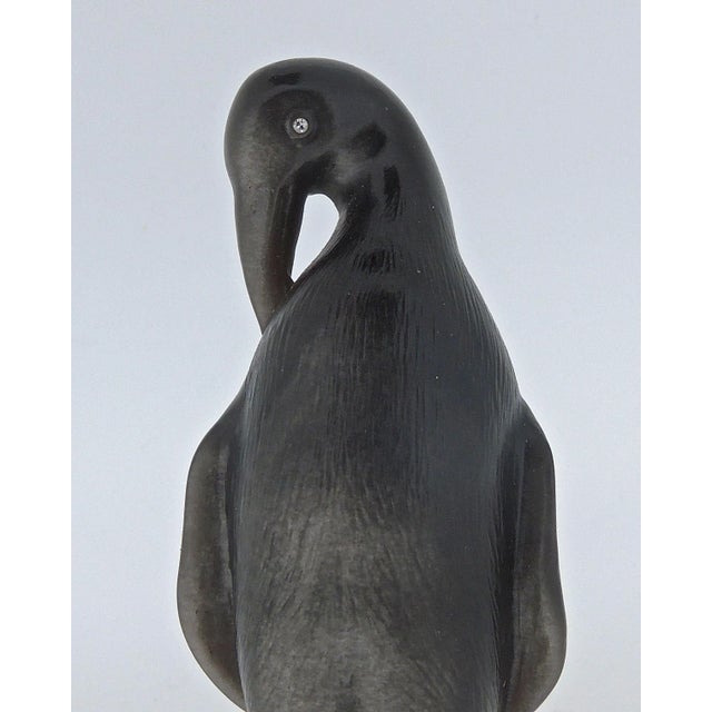 Gray Antique Carved Gemstone Penguin Figurine with Diamond Eyes - Idar Oberstein or Possibly Russian For Sale - Image 8 of 13