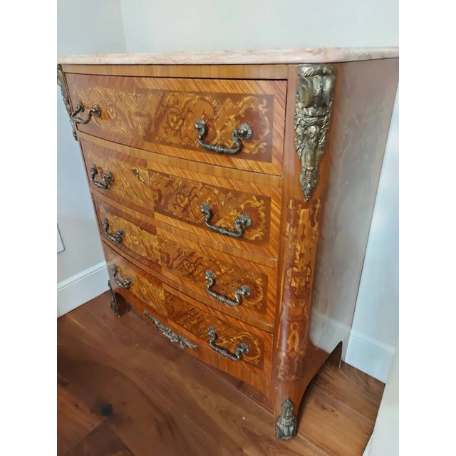 French-Style Marble-Top Commode For Sale - Image 4 of 8