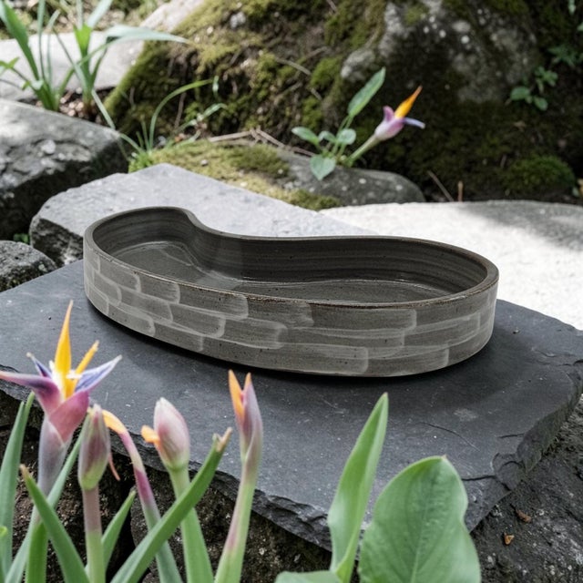 Japanese Japanese Takekawa Tōgei Studio Pottery Suiban Centerpiece Bowl Signed 20.5" For Sale - Image 3 of 10