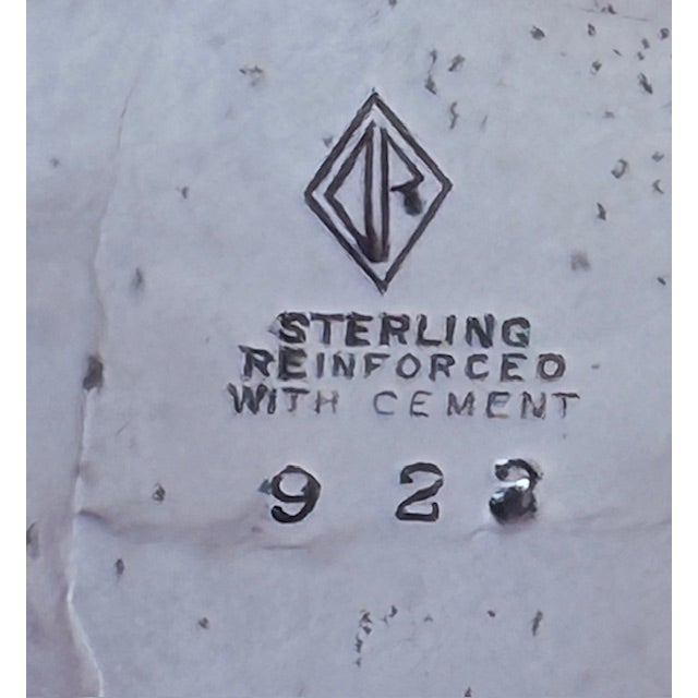 Metal Pair of Weighted Sterling Silver Art Deco Candlesticks For Sale - Image 7 of 13