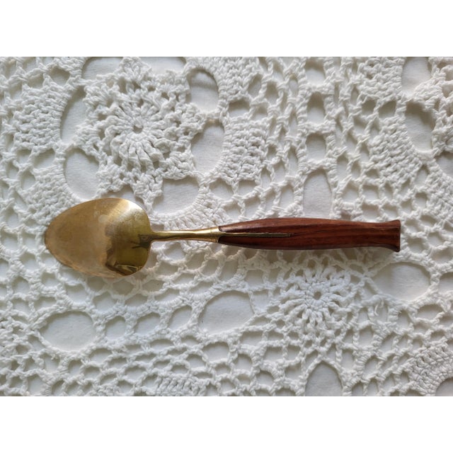 Wood Mid Century Teak Teaspoons- Set of 3 For Sale - Image 7 of 9
