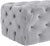 Kaylee Jumbo Grey Velvet Ottoman For Sale - Image 4 of 7