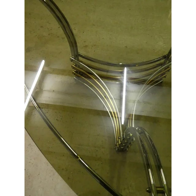 Dining Table in Chrome & Smoked Glass, Italy, 1970s For Sale - Image 4 of 9