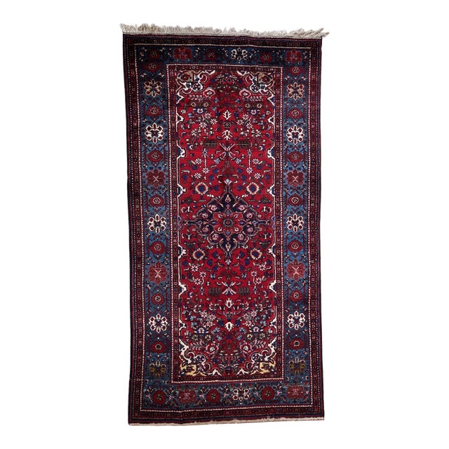 1960s, Handmade Vintage Persian Malayer Rug 5.4' X 10.6' For Sale