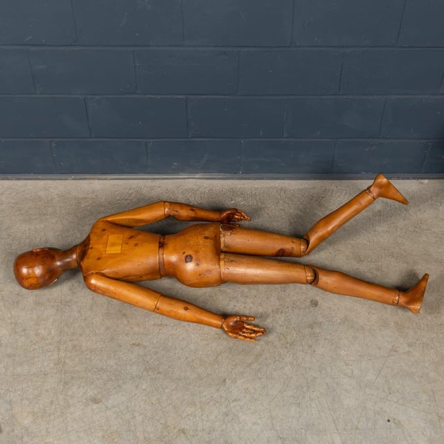 Wood Antique Continental Life Size Wooden Artists Lay Figure, 1910 For Sale - Image 7 of 18
