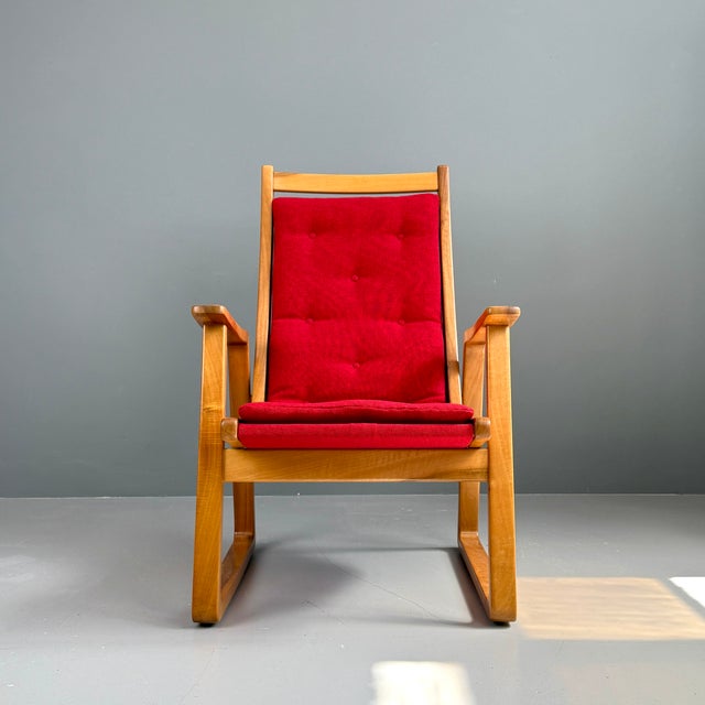 Red Ronco Armchair attributed to Jacob Müller for Wohnhilfe, 1950s For Sale - Image 8 of 11
