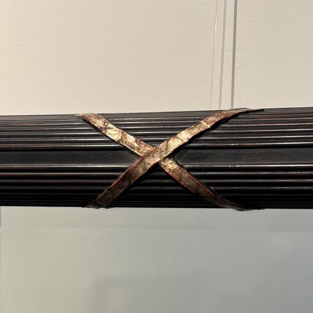 Brown Harrison Von Horn Style Ribbon & Reed Mirror For Sale - Image 8 of 12