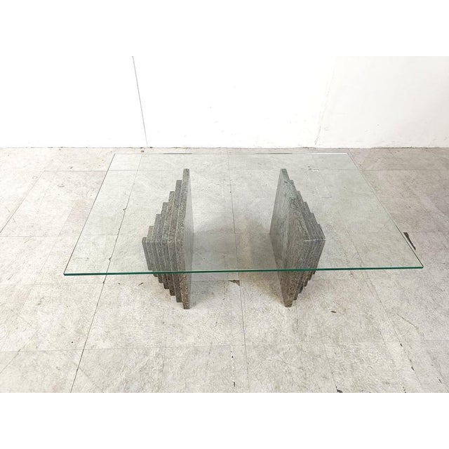 1980s Vintage Granite Coffee Table, 1980s For Sale - Image 5 of 9