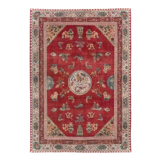 Galerie Shabab Collection Mid-20th Century Chinese Inspired Turkish Carpet For Sale
