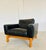 Vintage Danish Black Leather & Oak Lounge Chair by Poul M Volther for Erik Jørgensen, 1960s For Sale - Image 18 of 18