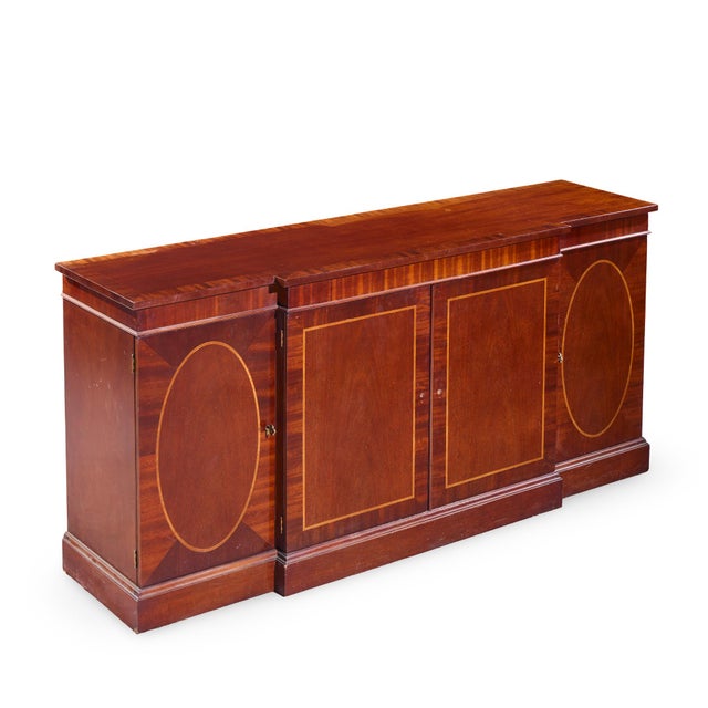 Wood Baker Furniture Historic Charleston Collection Mahogany Buffet Credenza For Sale - Image 7 of 7